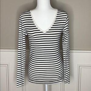 A New Day Long-Sleeve Striped V-Neck